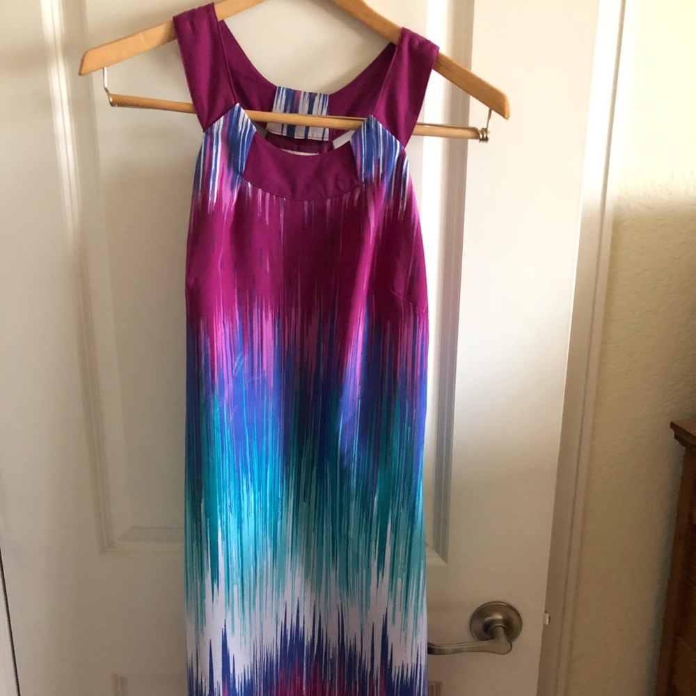 Pink/Purple/blue/white mini dress Size 4